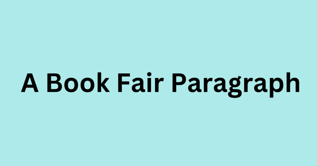 a book fair paragraph