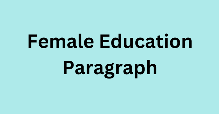 female education paragraph