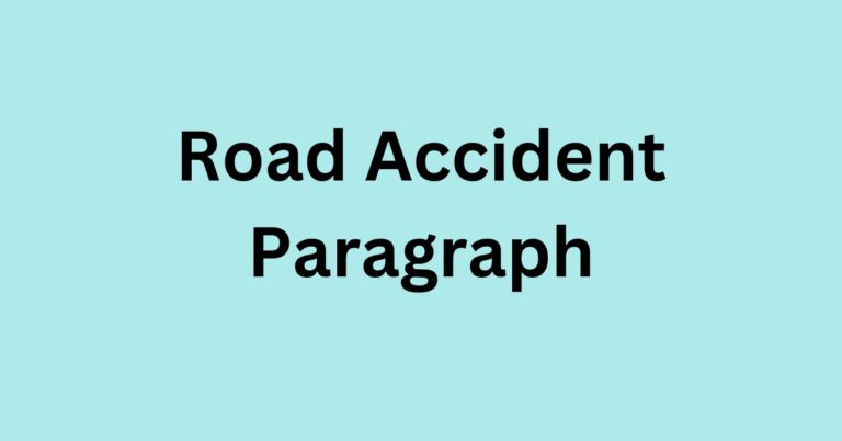 road accident paragraph