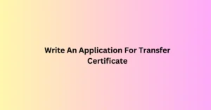 Application For Transfer Certificate