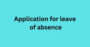 application for leave of absence