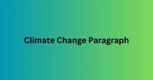 Climate Change Paragraph