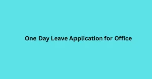 One Day Leave Application for Office