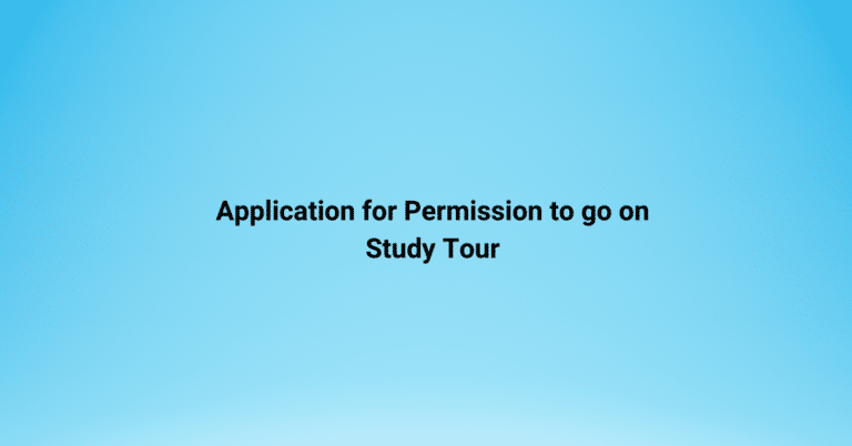 Study Tour Application