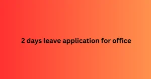 Holiday Application for Office