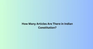 How Many Articles Are There in Indian Constitution