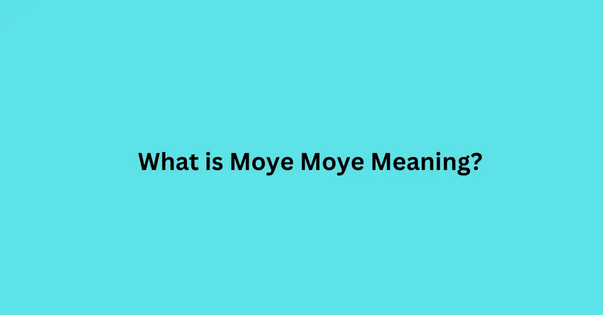 What is Moye Moye Meaning?