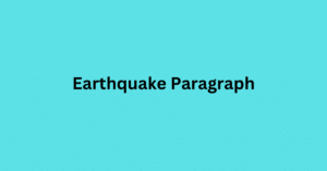 Earthquake Paragraph